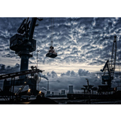 Las grúas portuarias son estructuras desmontables. Se pueden desmontar en piezas menores para facilitar su transporte. Imagen de Peter H en Pixabay